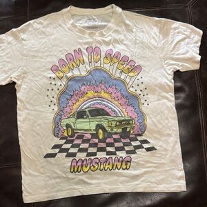 Mustang Graphic Tee - Cream